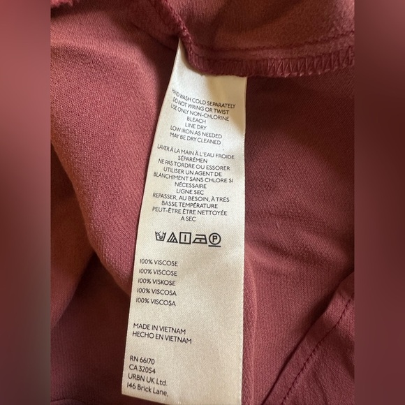 New Anthropologie Maeve Asymmetrical Tie Belt Sz 2X Pink Rose Dress - Picture 2 of 4